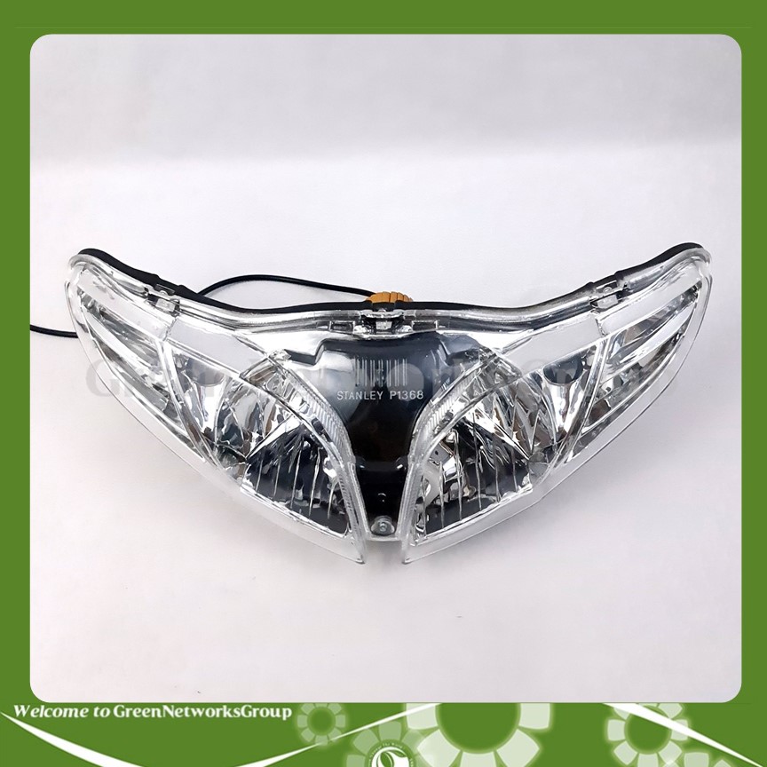 Bộ đèn pha bi cầu mắt cú dành cho xe Jupiter MX ( 4 chế độ ) chớp trắng , cos pha trắng , led màu Green Networks Group