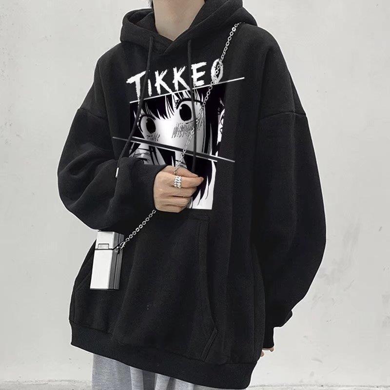 Áo Hoodie Lông Cừu Dày Dặn In Họa Tiết Anime Thời Trang Hàn Quốc Cho Nam