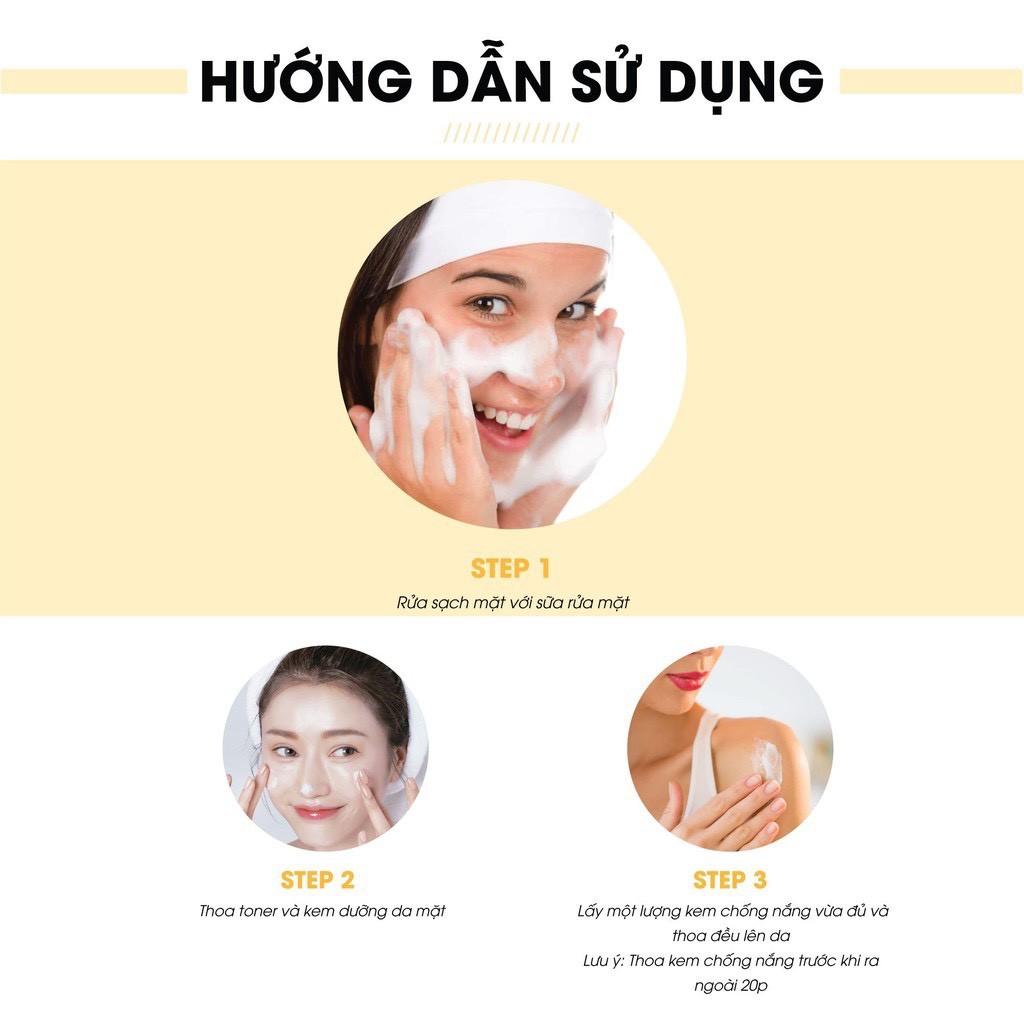 Bộ Acosmetics VIP02 Gồm 1 Kem chống nắng 50ml 1 Kem face pháp 20g