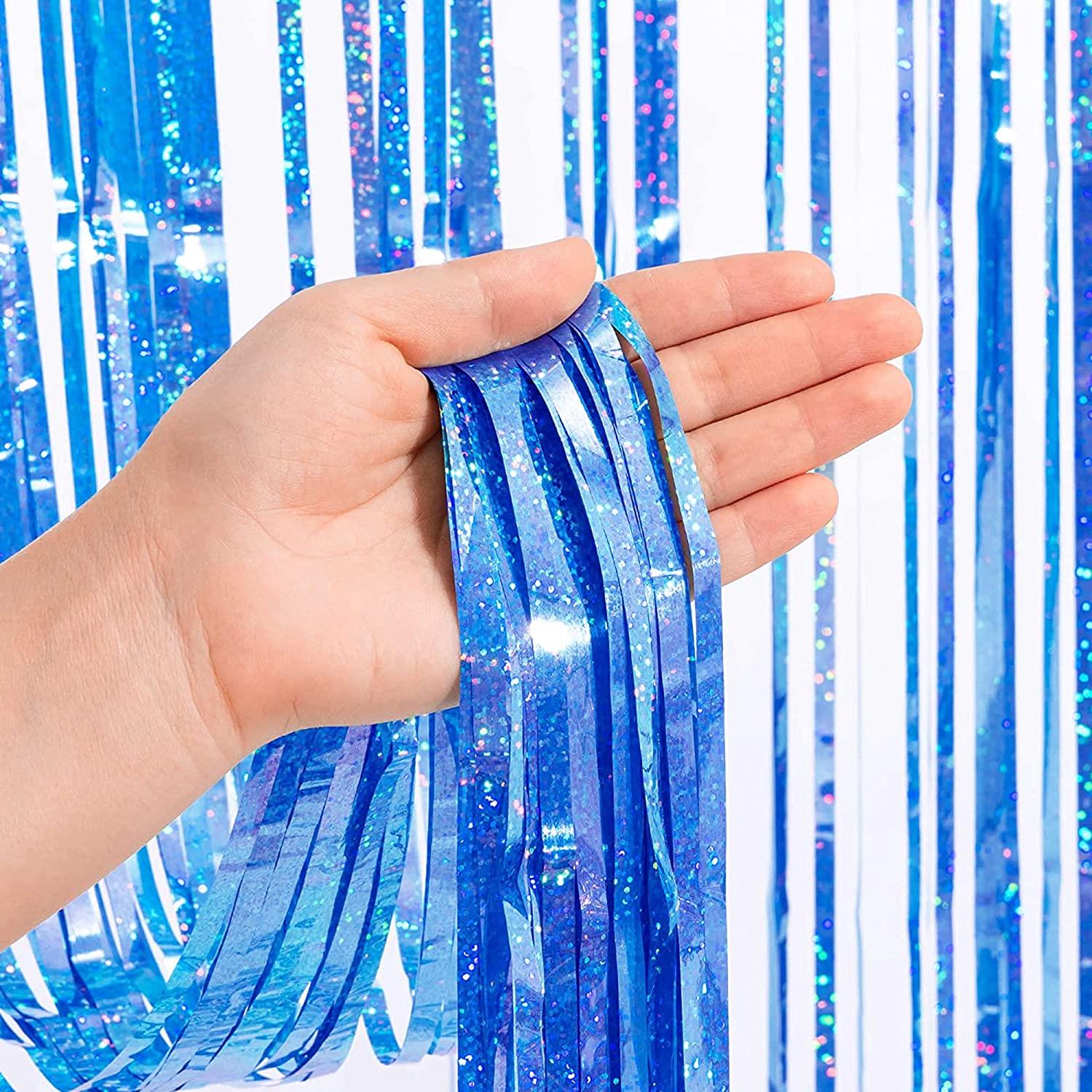 Rèm viền kim loại Rèm viền kim loại sáng bóng Rèm lưới Sequin Rèm kim loại sáng bóng Lung linh cho các bữa tiệc sinh nhật Đám cưới 2 chiếc