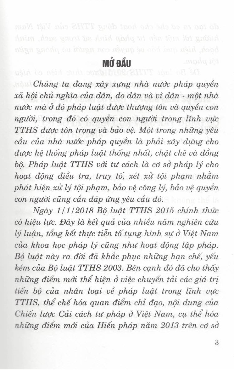 Cở Sở Lý Luận Và Thực Tiễn Của Bộ Luật Tố Tụng Hình Sự 2015