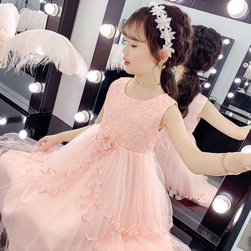 SHUANGYAN Cô gái mùa hè đầm 2023 trẻ em tây mùa hè đầm công chúa váy cô gái mùa hè đầm