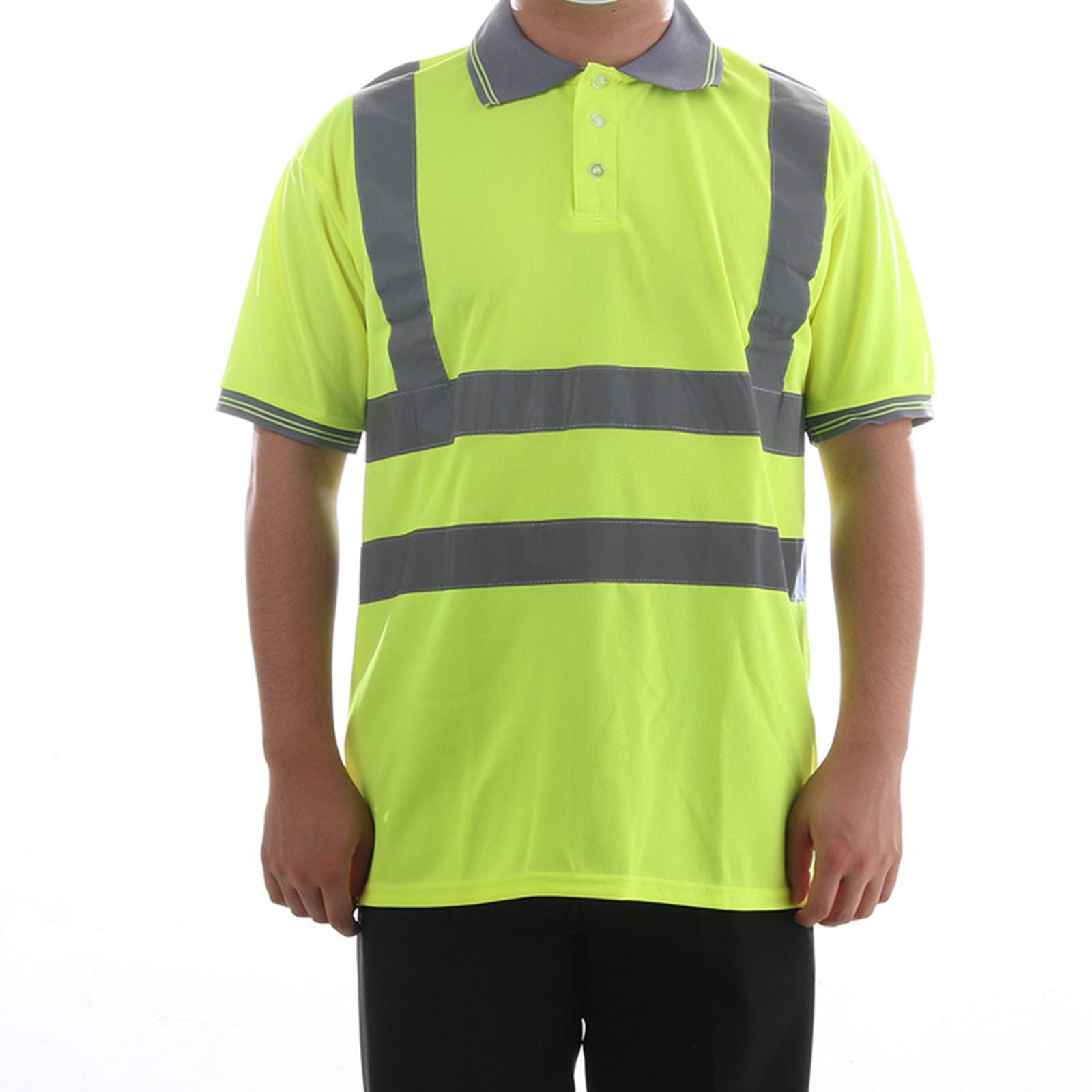 Safety Workwear, Safety T Shirt, Quick Drying Breathable Reflective Work Shirts, Reflective T Shirt, for Warehouse Construction Workwear Men