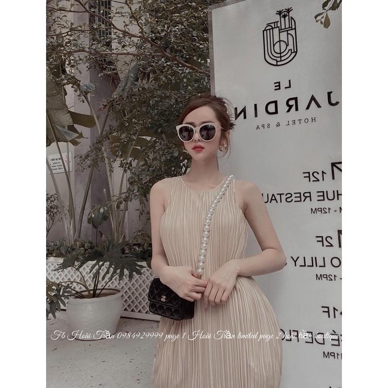 Váy maxi dập ly