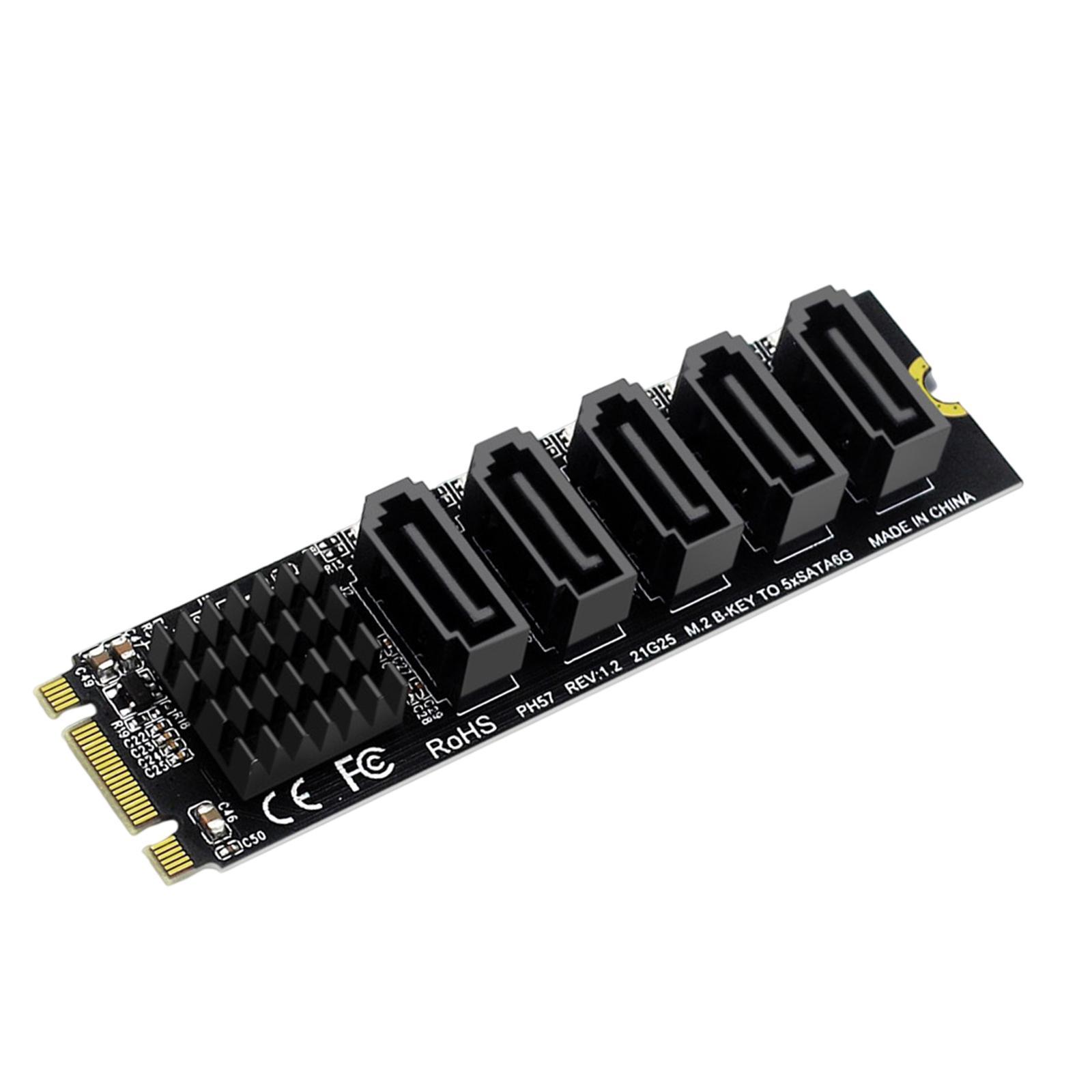 Expansion Card 3 6Gbps 5 Port Support HDD Internal .2