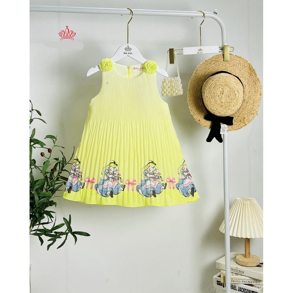 Đầm voan công chúa cho bé gái màu sắc cầu vồng mẫu mới nhất size 12-35kg hàng thiết kế cao cấp