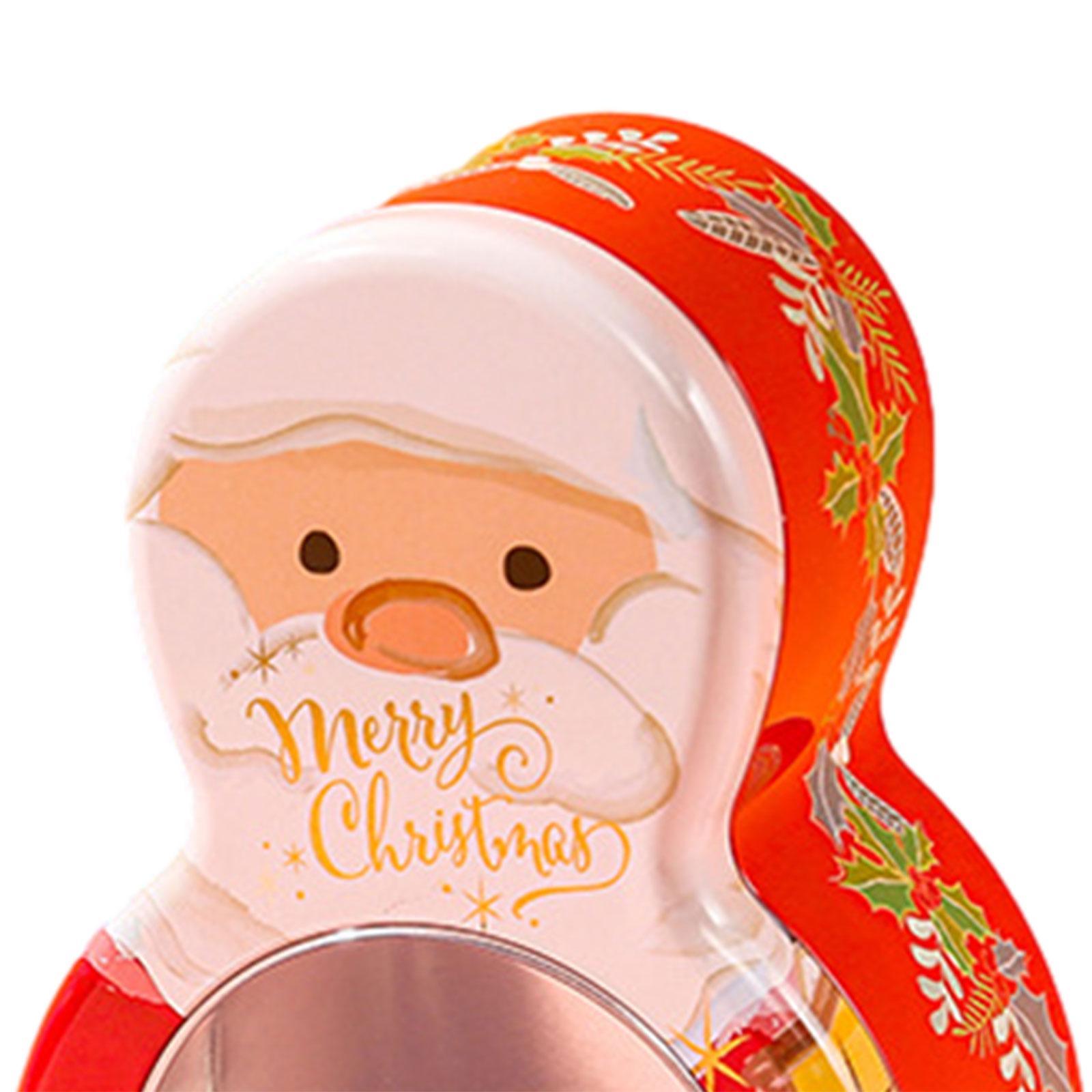 Xmas Candy Box Christmas Treat Box Sweets Storage Jar, Holiday Decoration Christmas Cookie Tins Box for Party Supply Holiday