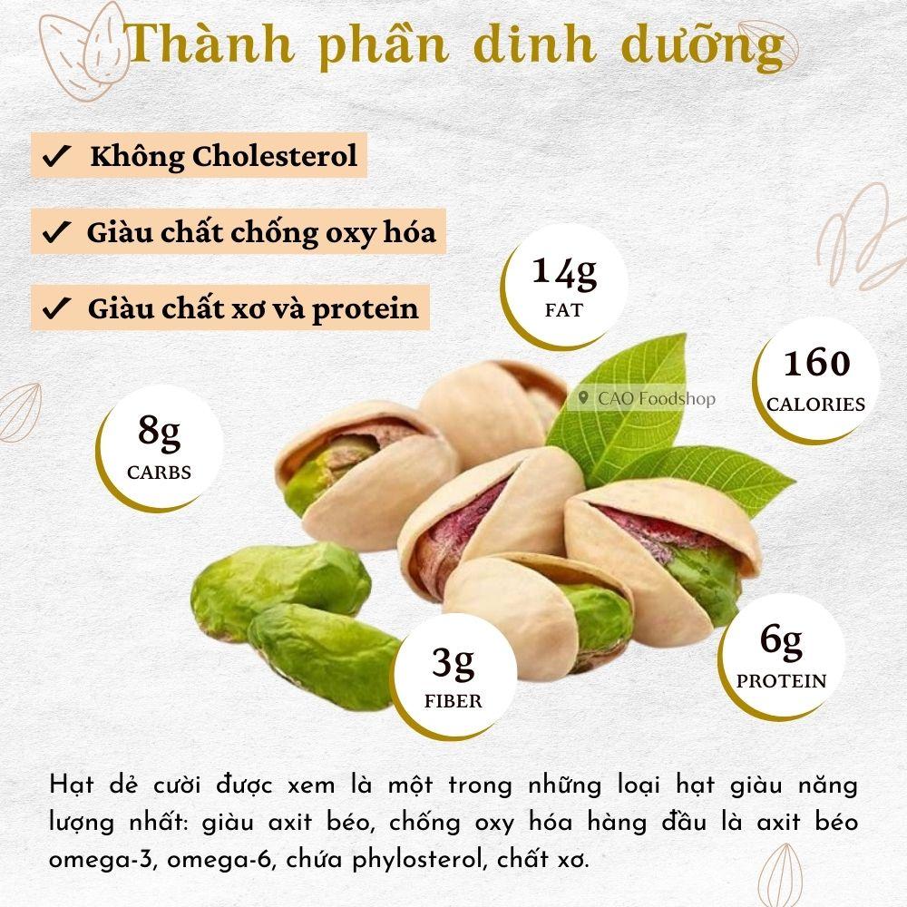 [500GR] Hạt dẻ cười CAO FOOD nhập khẩu chính ngạch từ Mỹ thơm ngon và dinh dưỡng - cam kết không tẩy trắng 100% tự nhiên