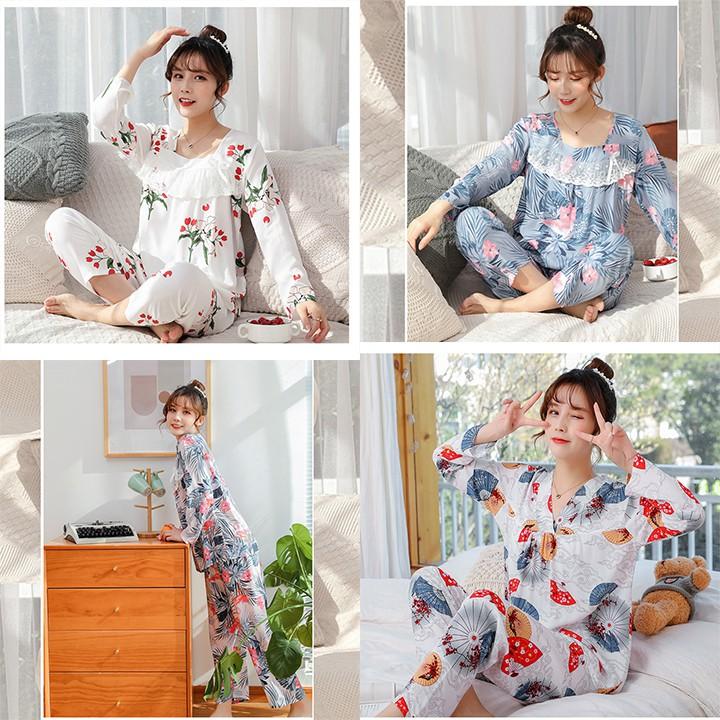 Đồ bộ mặc nhà hoạ tiết dễ thương - Bộ Đồ Ngủ Tay Dài mềm mại - Kiểu Dáng Đáng Yêu B50