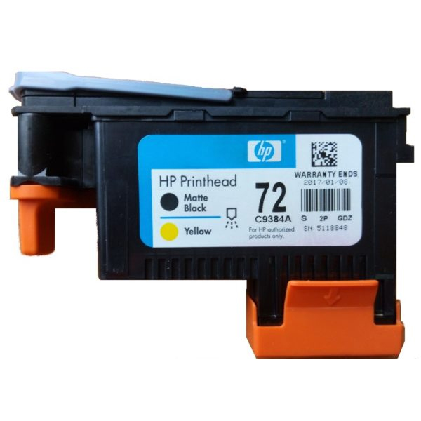 Đầu in HP 72 Matte Black and Yellow DesignJet Printhead (C9384A) Dùng cho máy in T795/ T1300PS/T610/T1200/T1300/-Hàng chính hãng