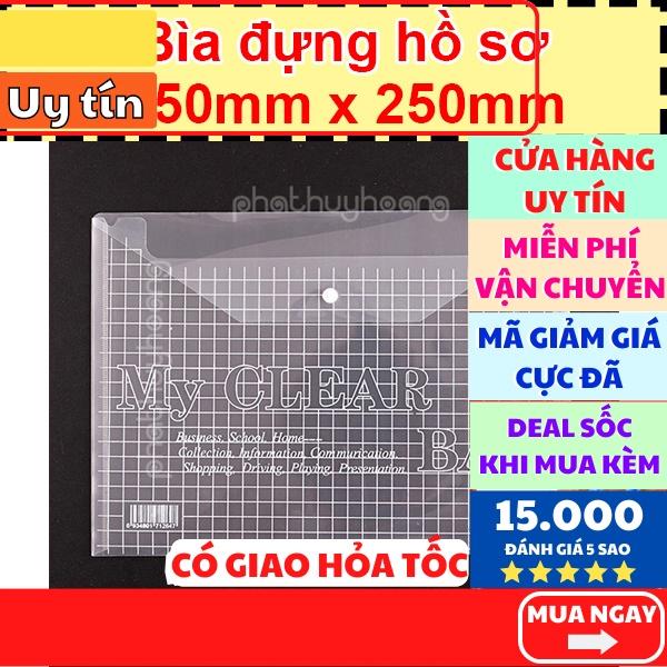 Bìa sơ mi nút đựng hồ sơ, tài liệu dễ dàng khổ A4 trong suốt chống nước tiện lợi phù hợp mọi đối tượng