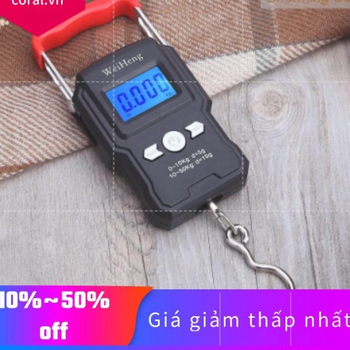 Cân điện tử cầm tay có móc treo màn hình LCD 50kg/5g sử dụng đa năng