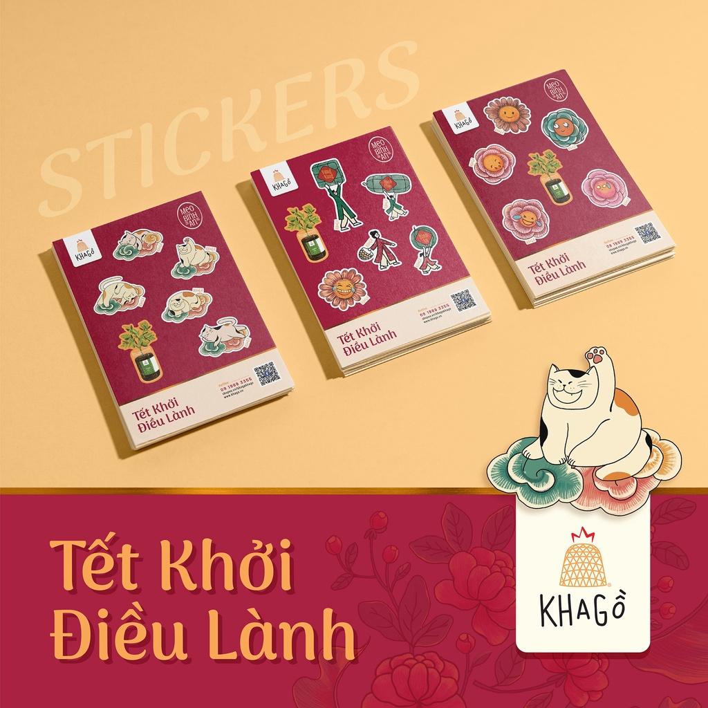 Sticker Tết 2023 |  Bộ Decal Dán Tết 2023 | Kha Gồ