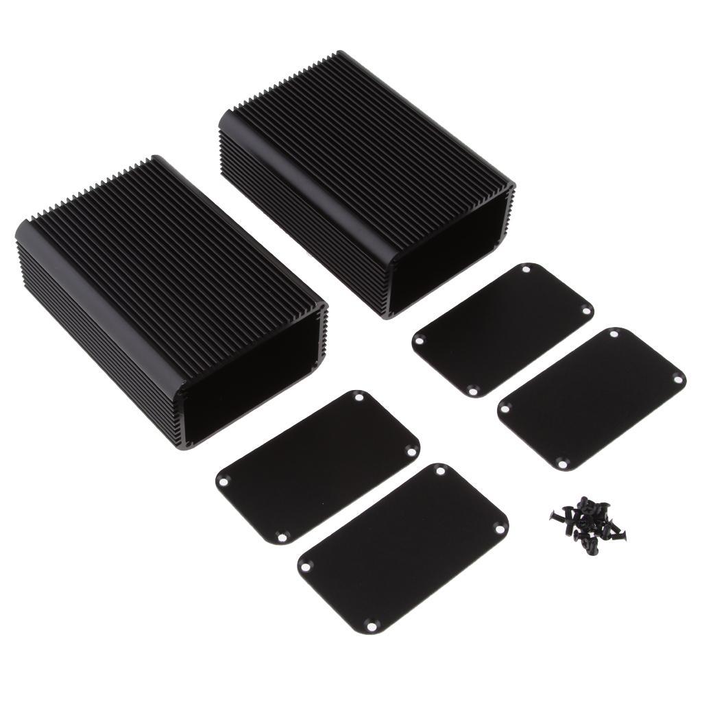 2Pcs Full Aluminum Enclosure Case Mini Amplifier Box Chassis 115x80x45mm DIY