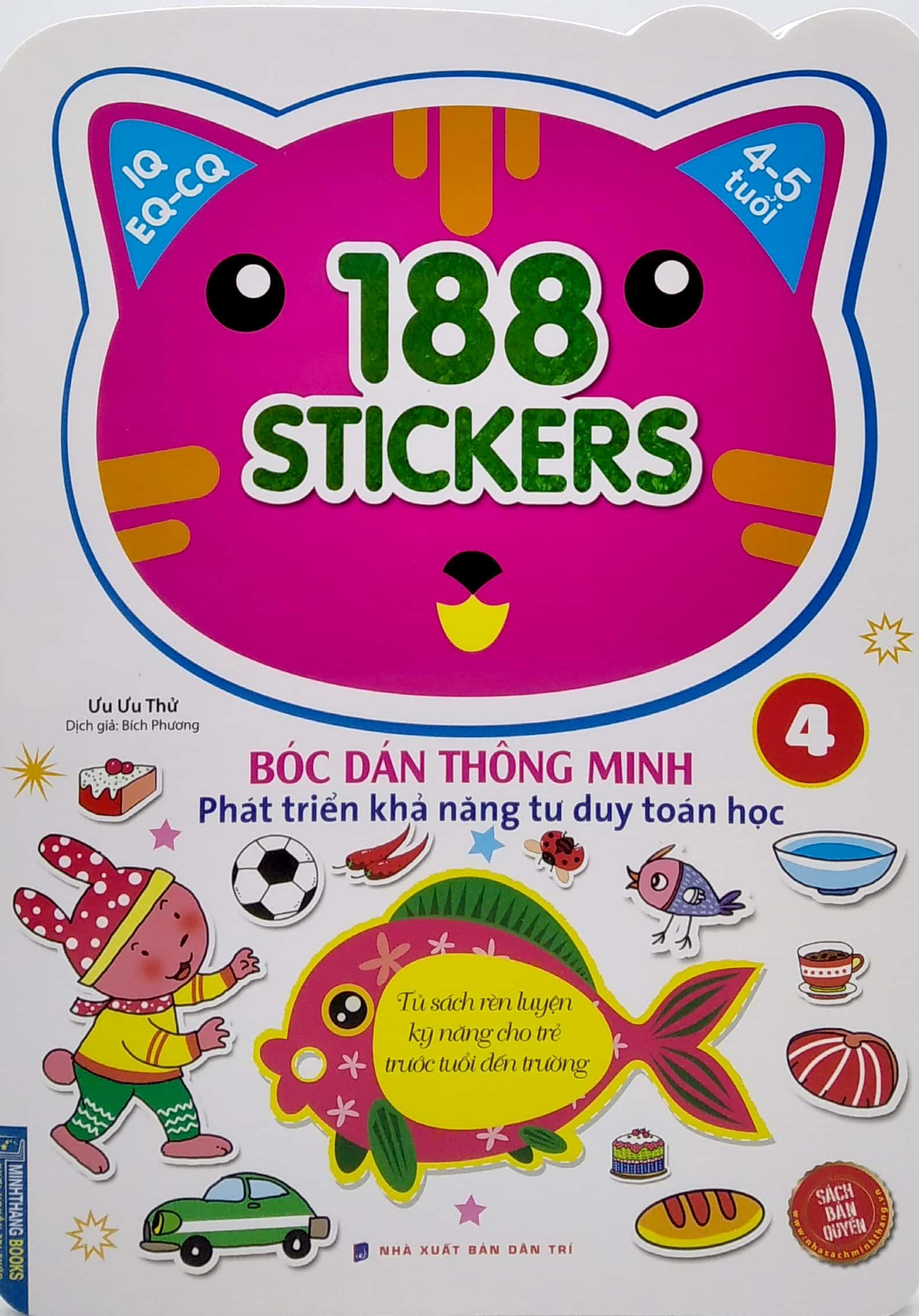 188 Stickers - Bóc Dán Thông Minh Phát Triển Khả Năng Tư Duy Toán Học (4 - 5 Tuổi) - Tập 4