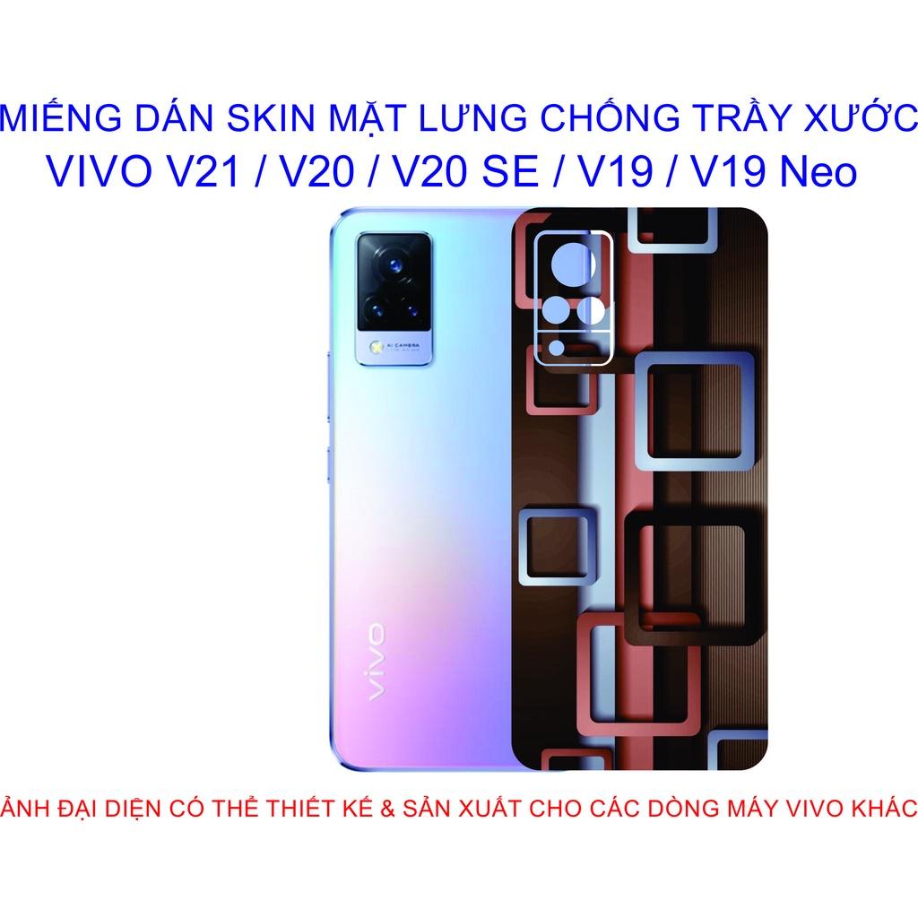Miếng Dán Skin mặt lưng dành cho VIVO V21 / V20 / V20 SE / V19 / V19 Neo chống trầy xước