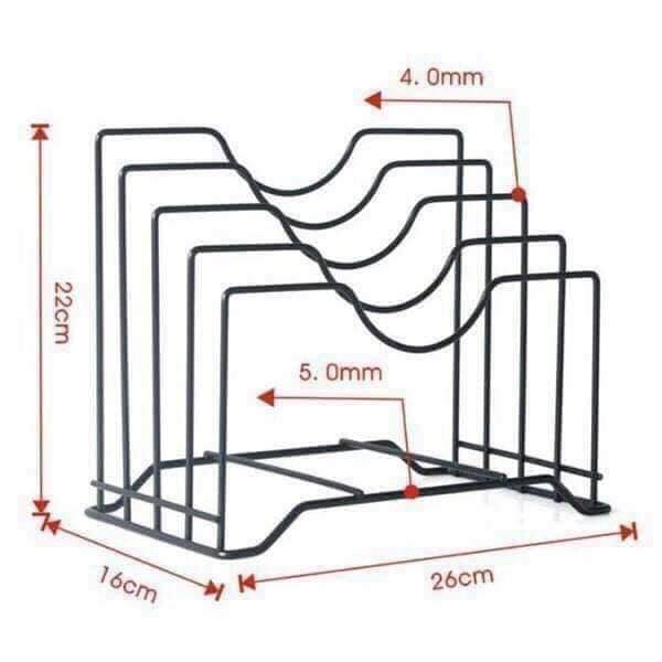 Kệ, Giá  Gác Vung Nồi Và Dao Kéo Đa Năng 4 Ngăn Tiện Lợi, Tiết Kiệm Diện Tích KUNBE - Tăng Kèm Khăn Lau Đa Năng