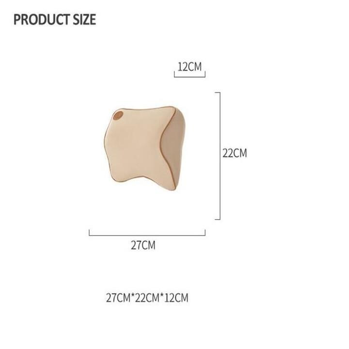 Gối Tựa Đầu Cao Su Non Cao Cấp Ô Tô - 3 màu: Đen, Ghi, Kem - Mã: A01