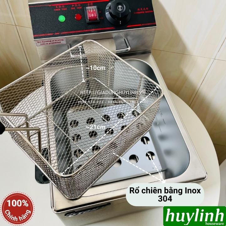 Bếp chiên nhúng đơn ngập dầu ETON ET-ZL1 - Dung tích 6 lít - Inox 304 - Hàng Nhập Khẩu - Hàng cao cấp