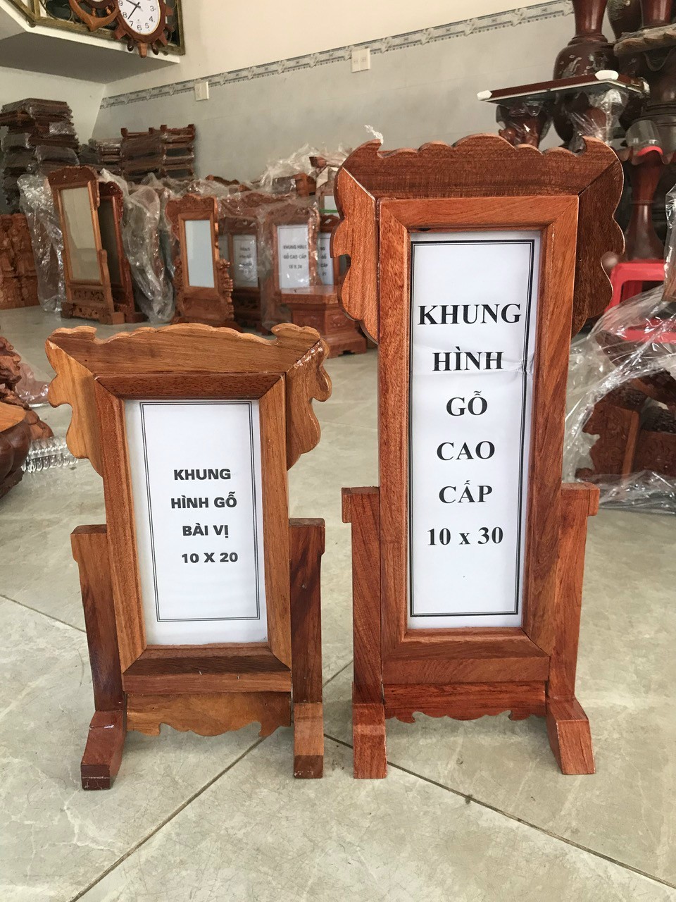 Bài vị thờ gỗ hương 10x30 cm