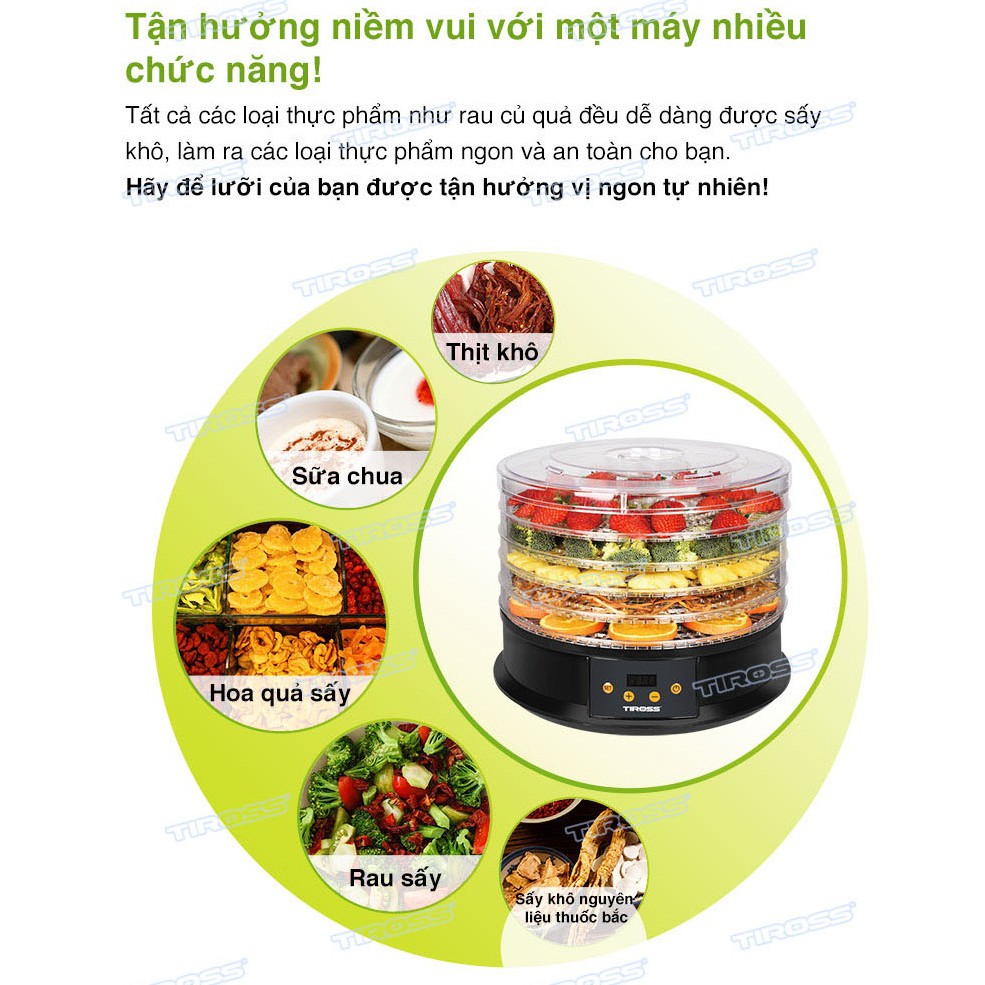 Máy Sấy Thực Phẩm - Làm Sữa Chua Tiross TS9682 - Hàng chính hãng