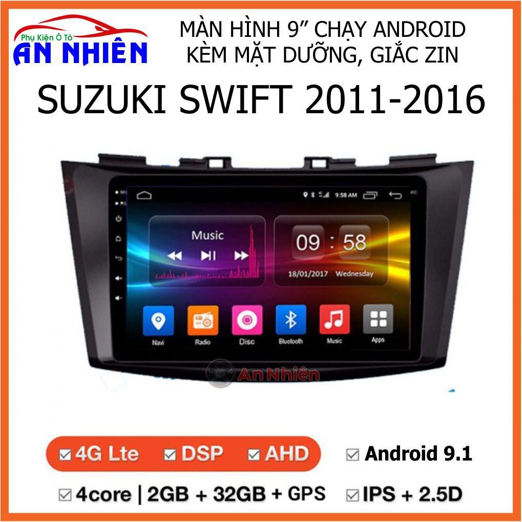 Màn Hình Android 9 inch Cho Xe SWIFT 2014-2017 - Đầu DVD Chạy Android Kèm Mặt Dưỡng Giắc Zin Cho Suzuki Swift