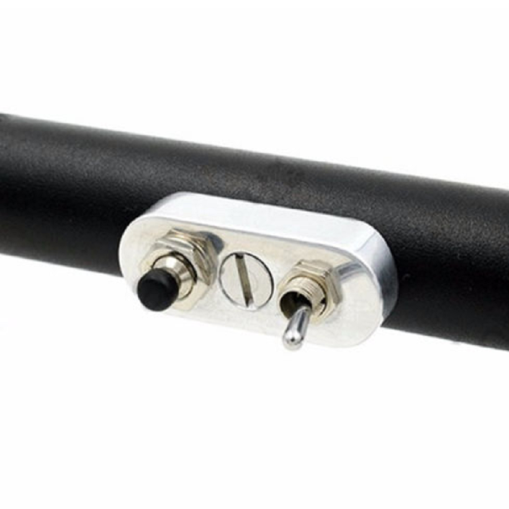 Mini Aluminum Black Motorcycle Handlebar Stop Start Dual Switch Button 12V