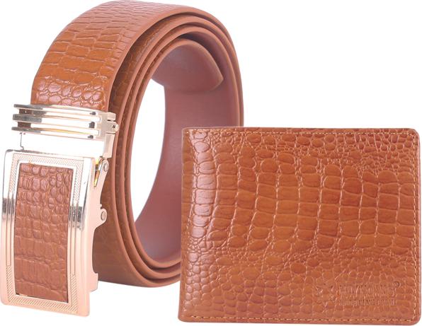 Bộ Ví & Thắt Lưng Nam Vân Cá Sấu Huy Hoàng HT2110-HT4113 - Da