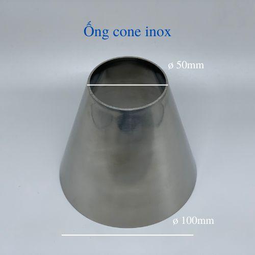 Ống cone inox ø100mm, ống inox trang trí lắp đặt đèn