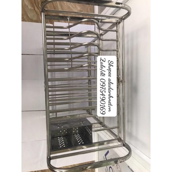 Trạn bát inox 3 tầng kèm ống đũa siêu dày sịn, kệ , giá úp chén bán inox dày hàng loại 1 giá tận xưởng hàng đẹp