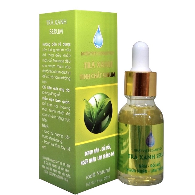 Trà xanh tinh chất Serum – Serum nám, đồi mồi, ngừa nhăn làm trắng da 20ml