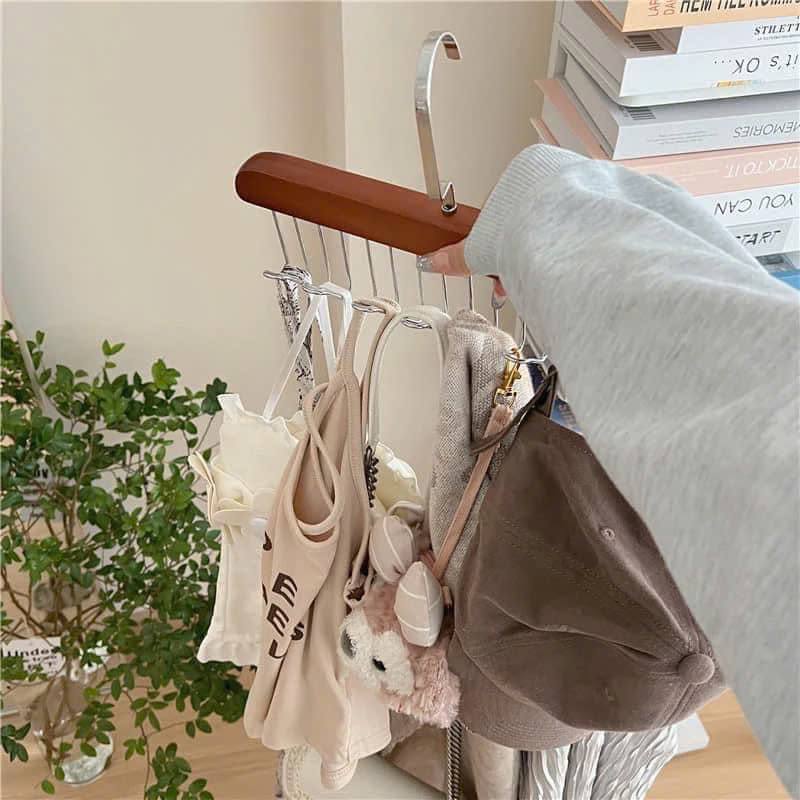 MÓC TREO GỖ treo đồ lót, thắt lưng, cà vạt, áo dây vật dụng phong cách vintage sang trọng - Hàng chính hãng