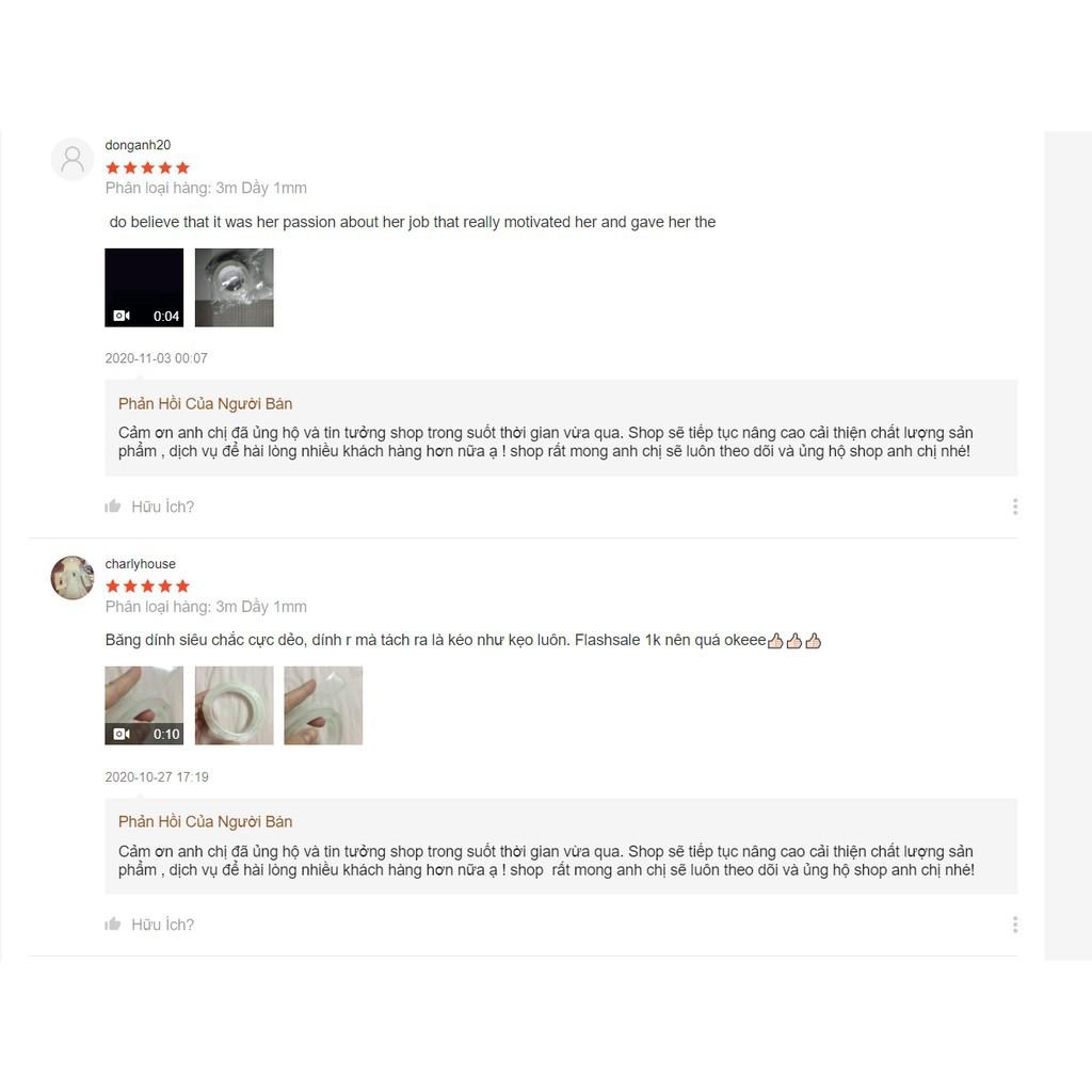 Băng keo dán dính trắng và 2 mặt đa năng trong suốt 3m siêu dính supercheap