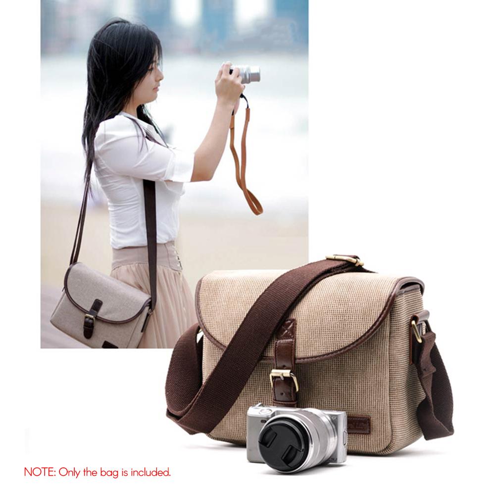 Túi máy ảnh đeo vai SLR / DSLR Phong cách Cổ điển Chất liệu lanh