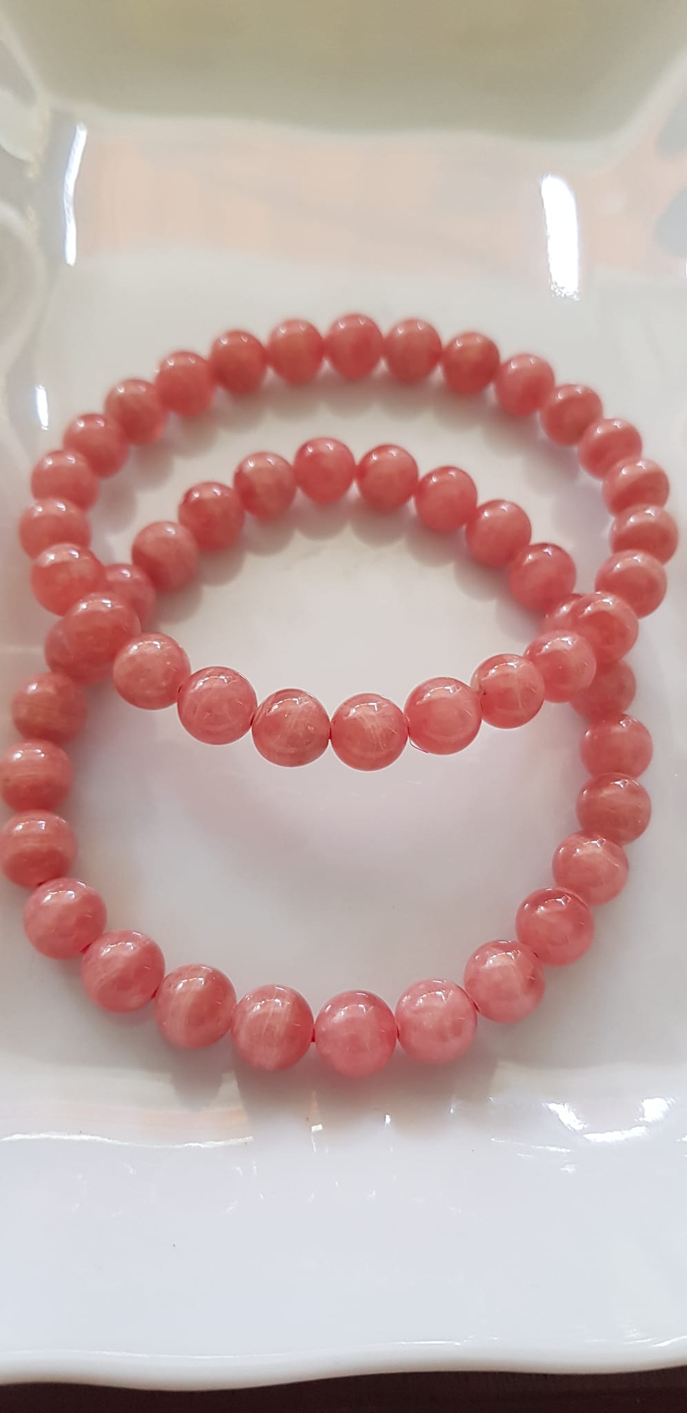 Vòng tay phong thủy Đá Đào Hoa tự nhiên Mới Đẹp AAA hạt tròn size 8mm Màu Hồng tươi bóng đẹp Nữ mệnh hỏa, mệnh thổ ạ Công dụng may mắn, tài lộc, tốt sức khỏe, xinh đẹp tay ạ