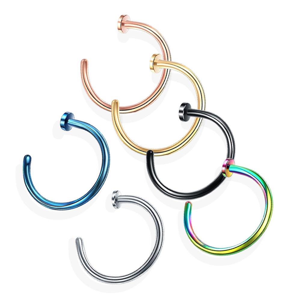 Khuyên mũi hình chữ C bằng thép không gỉ