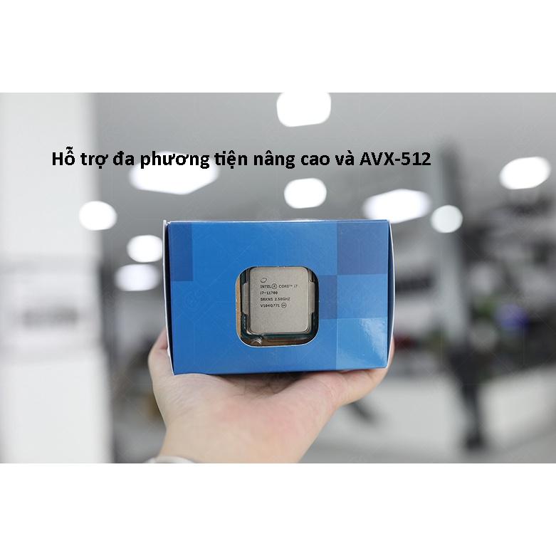 CPU Intel Core i7-11700 (2.5GHz turbo up to 4.9Ghz, 8 nhân 16 luồng, 16MB Cache, 65W) - Hàng Chính Hãng