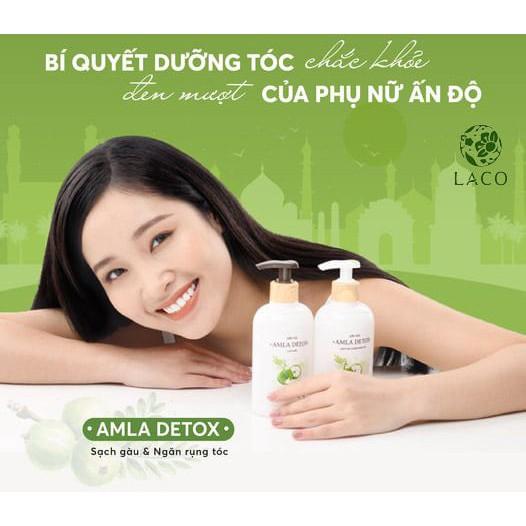 Dầu gội AMLA DETOX ngăn rụng tóc, sạch gàu, hết ngứa cho bạn mái tóc đẹp suôn mềm