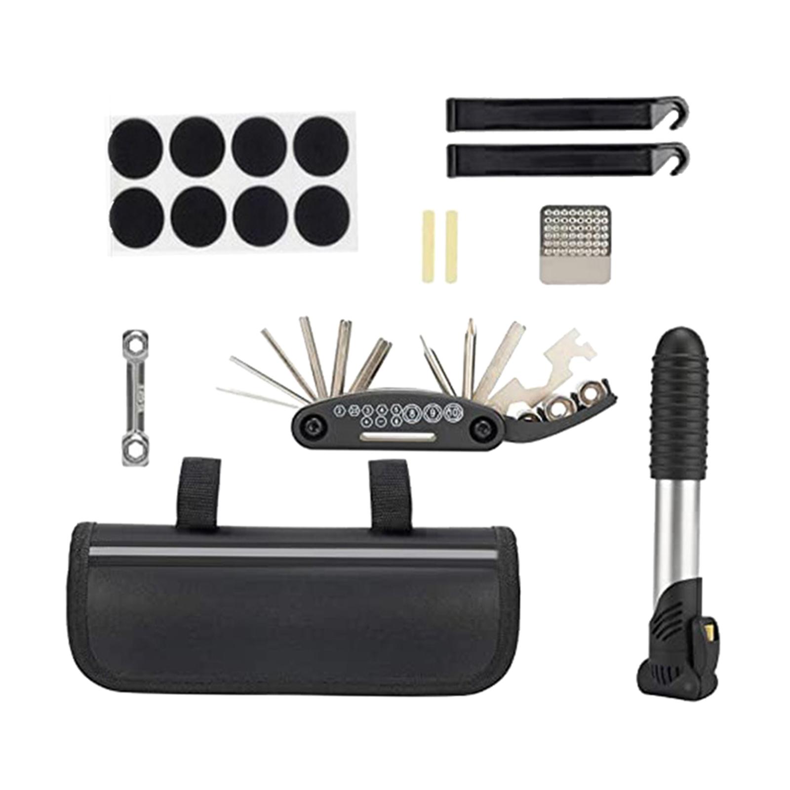 Bike Repair Tools Bag Bicycle 16 in 1 Key Wrench Handy Maintenance Fixed Set