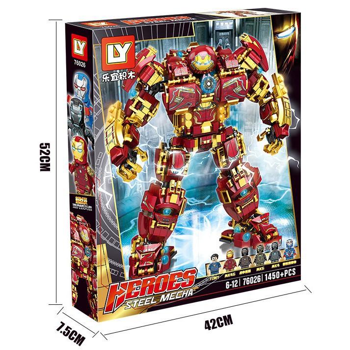 Đồ chơi lắp ráp Hulkbuster Iron man nhiều kích thước lắp ráp mô hình người sắt