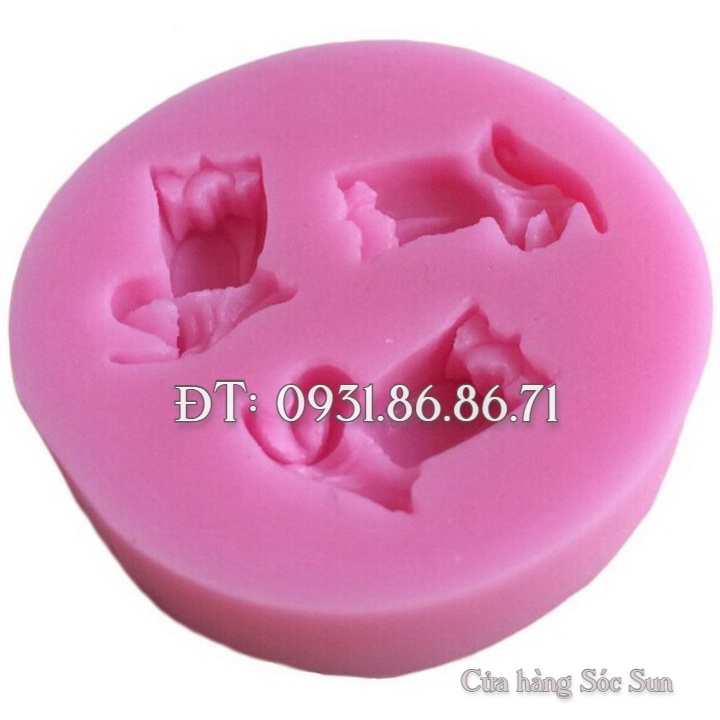Khuôn silicon 3 hoa Tulip – Mã số 1675