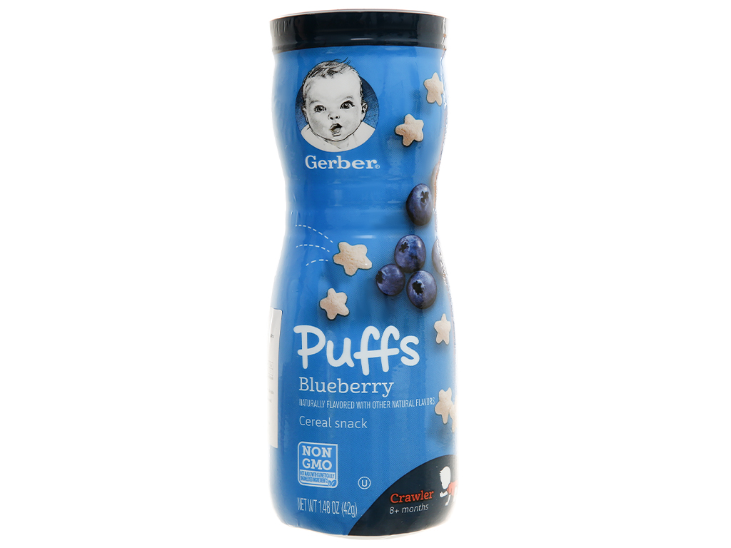 Bánh Ăn Dặm GERBER PUFFS Vị Việt Quất (Hộp 42g)