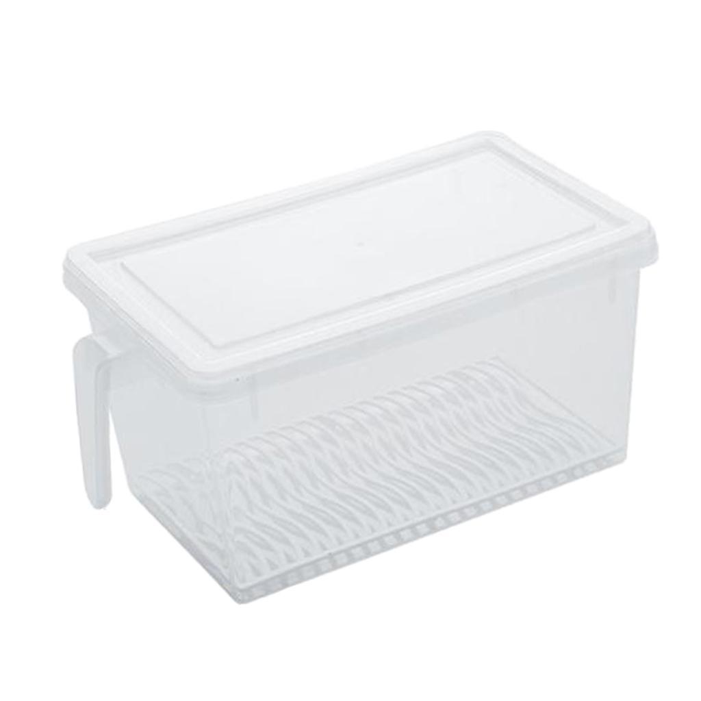 Plastic Food Storage Container Refrigerator Organizer Box with Handle