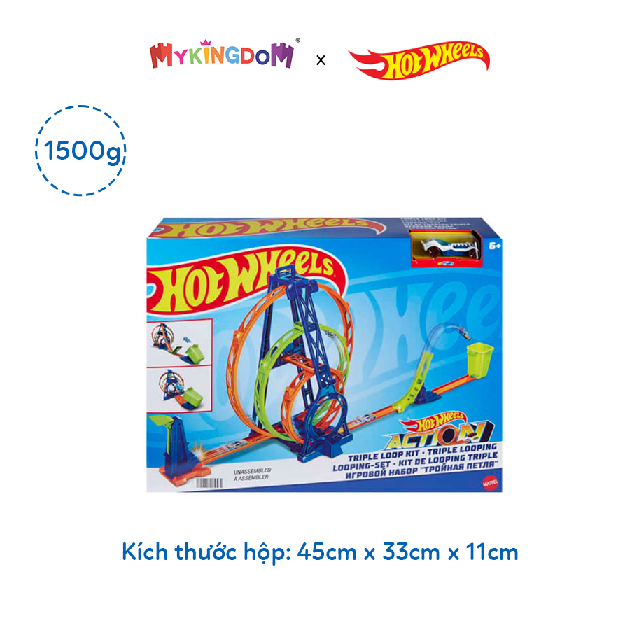 Đồ Chơi Bộ Đường Đua Hot Wheels Vòng Xoay Kì Diệu HMX37
