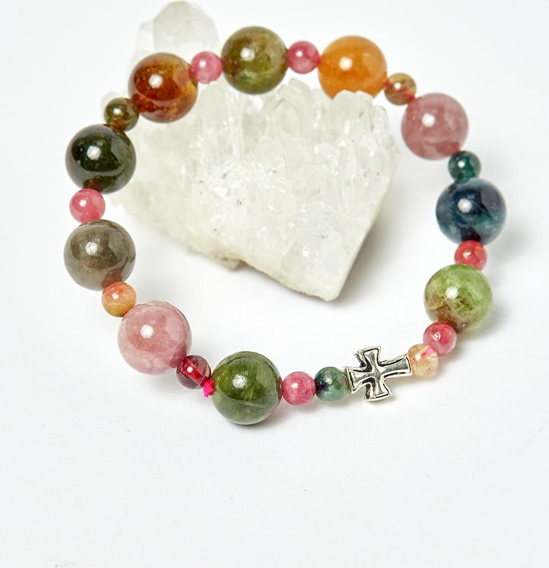 Vòng Chuỗi Mân Côi Đá Tourmaline Đa Sắc Ni 52 - Ngọc Quý Gemstones