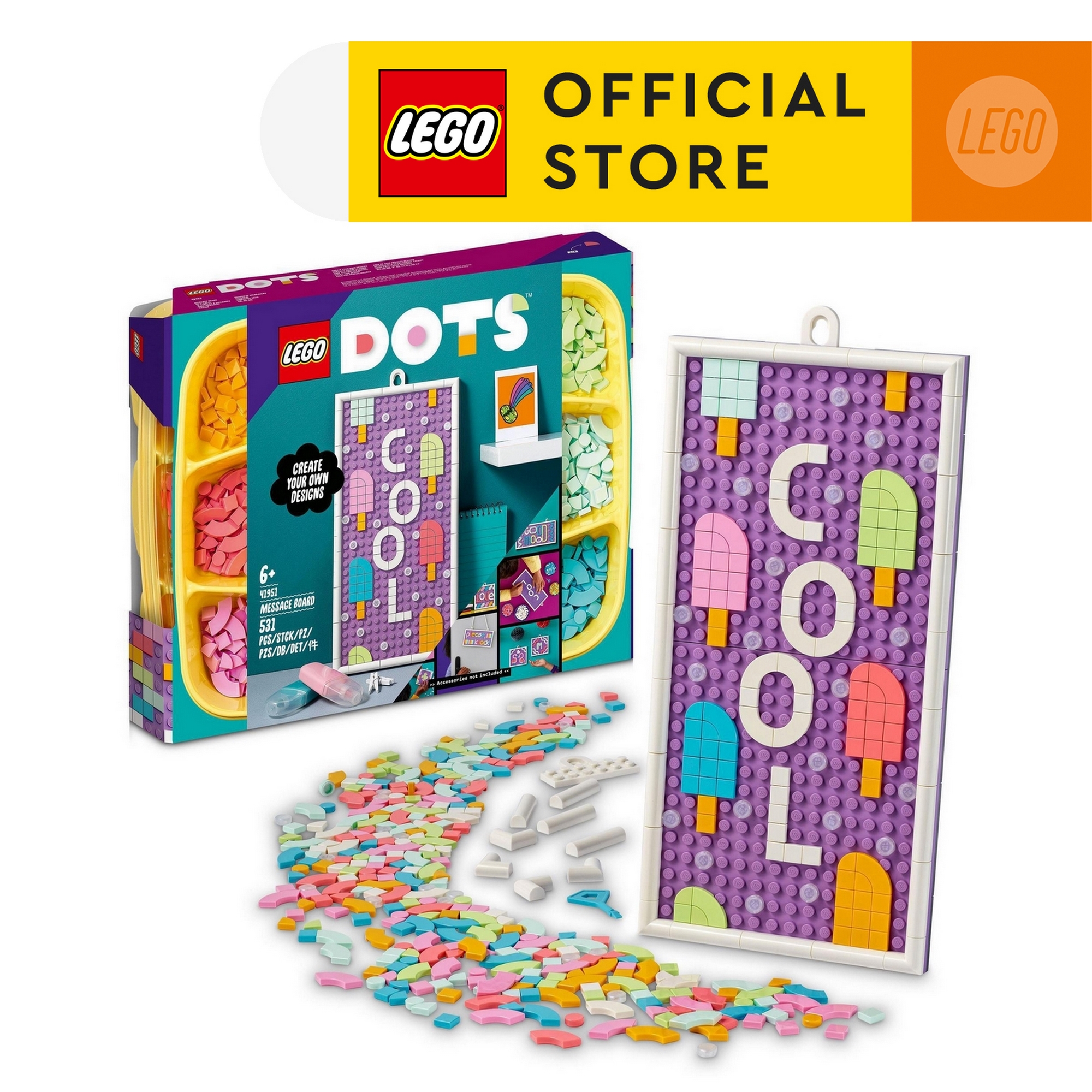 LEGO DOTS 41951 Bảng trang trí nhà cửa DIY (531 chi tiết)