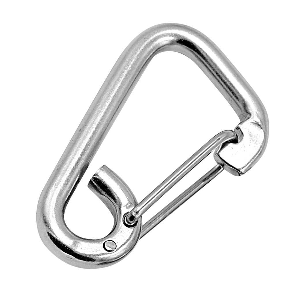 3 Pcs 304 Steel Spring Hook Carabiner Clip Keychain