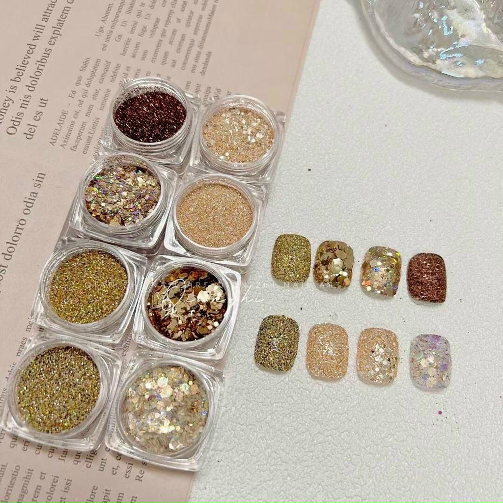 Set 8 hủ kim tuyến siêu xinh dành cho Nail