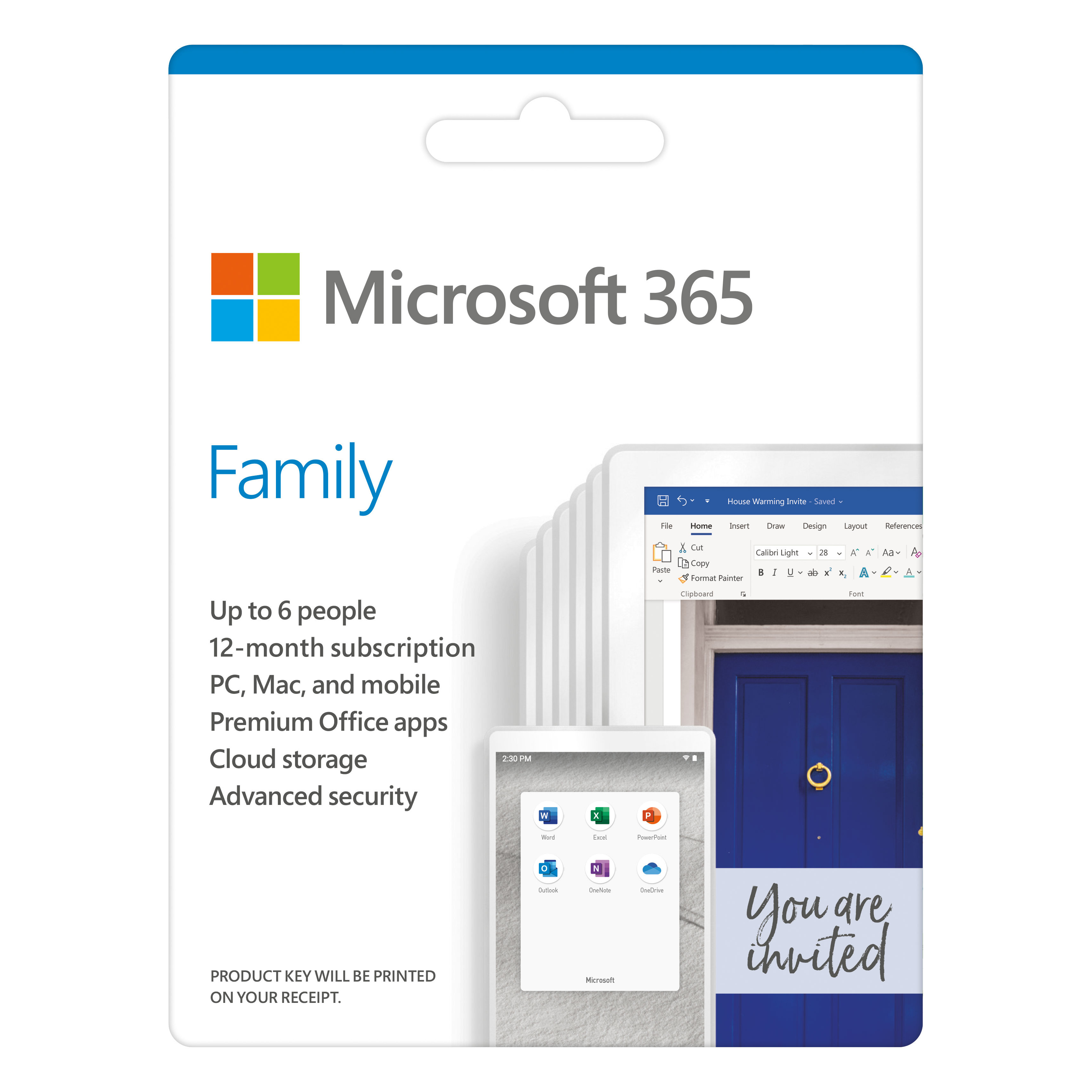 Phần mềm Microsoft 365 Family English APAC EM Subscr 1YR Medialess P6 (6GQ-01144) - Hàng Chính Hãng