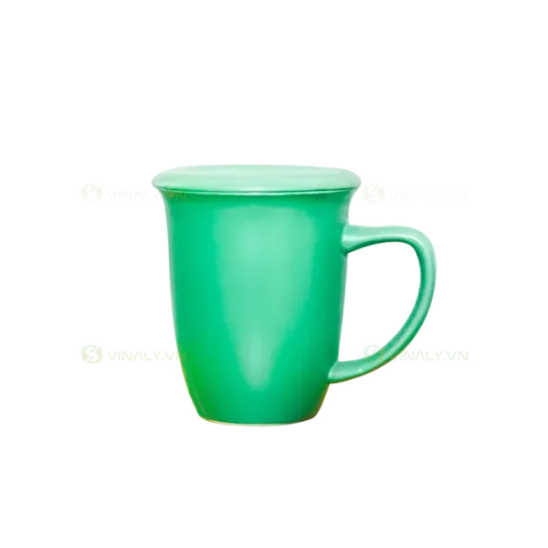 LY SỨ BẦU MEN NHÁM CÓ NẮP IN LOGO